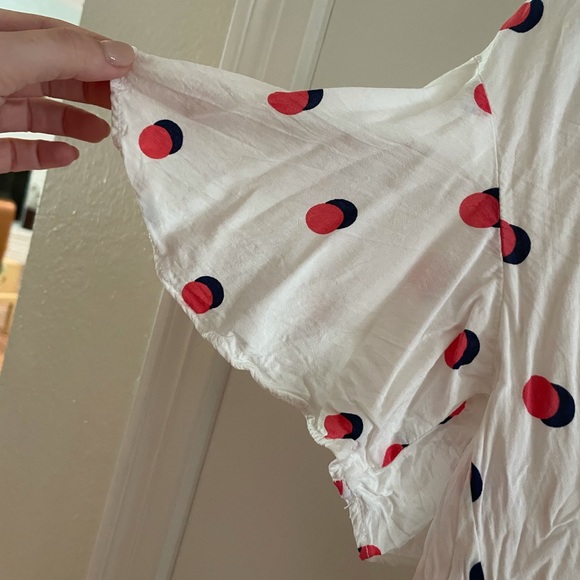 Pink Polka Dot Button-up Blouse - Picture 2 of 3